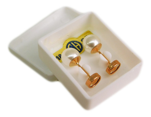 Aros Abridores Oro 18k Marca Ch Perla 712 Joyeria Esponda