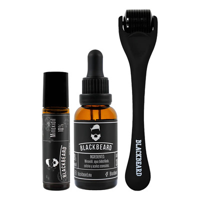 Minoxidil 10% Blackbeard Solución Tratamiento Cabello Anticaida Capilar, Crecimiento Cabello, Barba y Bigote Minoxidil Tópico 3 piezas | Meses sin interés