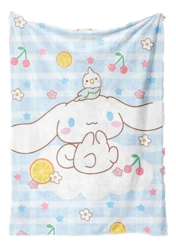 Manta De Franela Con Diseño Digital Cinnamoroll Smile Cherry