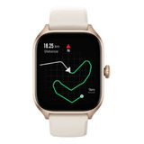 Smartwatch Amazfit Fashion Gts 4 1.75  Caja De  Policarbonato  Black, Malla  Misty White De  Fluoroelastómero Y Bisel  Rosa Ouro De  Aleación De Aluminio A2168