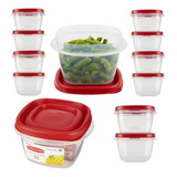 12 Contenedores Rubbermaid Easy Find Lids 473ml Original Usa