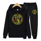 Conjunto Blusa Moletom E Calça Cobra Kai Série Karatê Kid