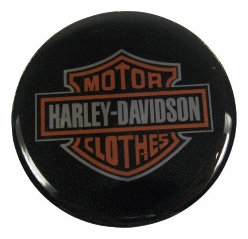 Adesivo Emblema Compatível Harley Davidson Resinado 50mm Rs9 Cor Harley Davidson Motor Clothes Resinado