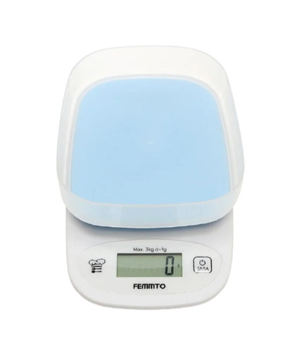 Balanza De Cocina Digital Femmto C01 Pesa Hasta 3kg Celeste