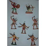 Índios Forte Apache Gulliver - Lote Com 7 Figuras - Antigos 