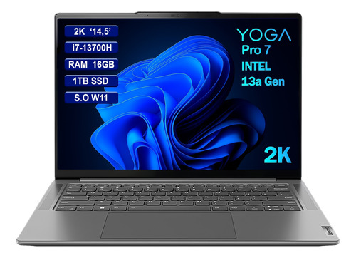 Portatil Lenovo Yoga 14,5' 2k  I7-13700h Ram 16gb 1tb Ssd