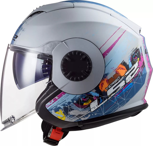 Casco Abierto Moto Ls2 570 Spring Doble Visor Mujer Dama