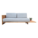 Sillon Sofa Cama Madera Eucalipto Con Mesa A Pedido 240x80