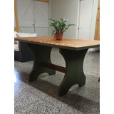 Mesa De Pino Pintada Y Barnizada