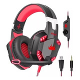 Fone De Ouvido Headset Gamer C/ Microfone Knup Kp-455a Led