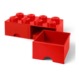 Bloques Apilables Para Armar Lego Brick Drawer 8 Con Cajones Lego X1 4006 Color Rojo