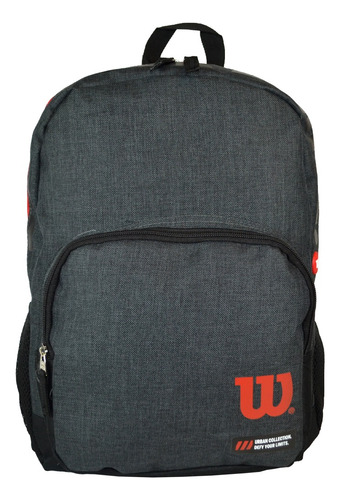 Mochila Wilson Urbana Deportes Gym Impermeable Unisex Color Color Gris