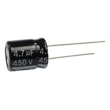 50x Capacitor Eletrolítico 4,7uf X 450v  - 105 Graus