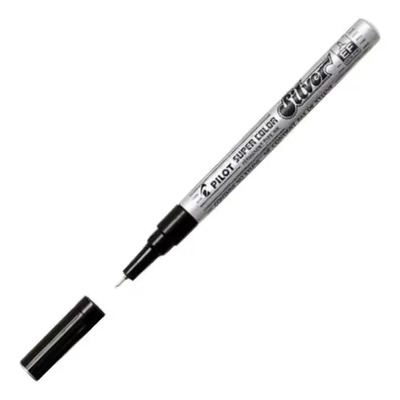 Marcador Permanente Pilot Dorado Blanco Plateado Supercolor Color Plata