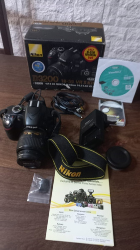  Nikon Kit D3200 + Lente 18-55mm Vr Ii Kit Color  Negro