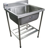 Pia Industrial 100% Inox 304 70x70x85 Cuba 50x40x25