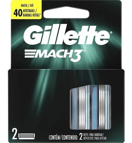 Carga Para Lâmina De Barbear Gillette Mach3 - Com 2 Unidades