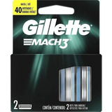 Carga Para Lâmina De Barbear Gillette Mach3 - Com 2 Unidades