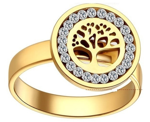 Anillo Para Mujer En Oro Laminado Árbol De La Vida Familia 