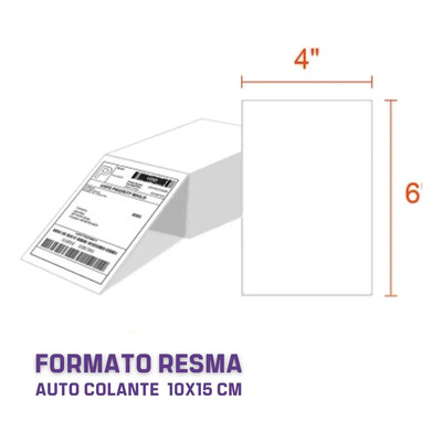 500 Etiqueta Térmica Sem Rolo 10x15 \u002F100x150 Resma Serrilha | MercadoLivre