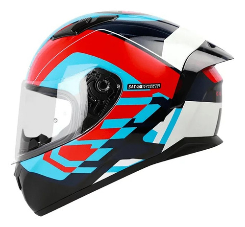 Casco Integral Shaft Sh-582sp Coulerat Azul-navy Rj Visor Tr