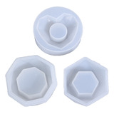 3 Moldes De Resina Para Macetas, Moldes Hexagonales De Resin