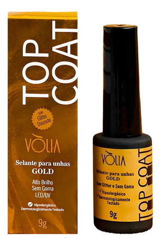 Selante Top Coat Vòlia 9g Para Unhas Em Gel