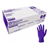 Guantes Tresor De Nitrilo Azul Cobalto S/polvo Caja 100 Unid