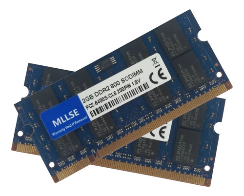 Pack 4gb (2x2gb) Mllse / Pc2-6400 / 200pin / Ddr2-800mhz