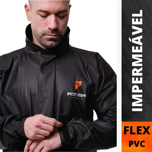 Capa De Chuva Moto Motoqueiro Pioneira Pvc Combate Masculina