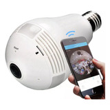 Camera De Segurança Lampada Panoramica 360 Wi-fi Full Hd