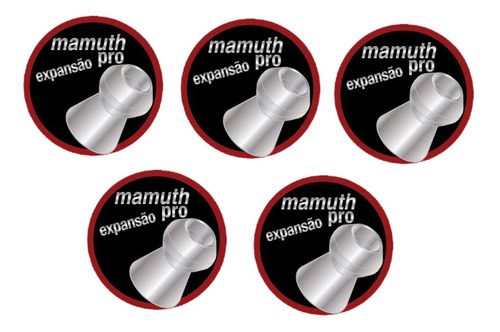 Kit 5 Chumbinho Mamuth Expansão 4.5mm 250 Unid - Technogun