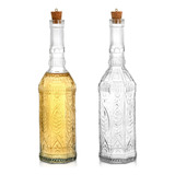 Frcctre Paquete De 2 Botellas De Vidrio Vintage Con Corcho,