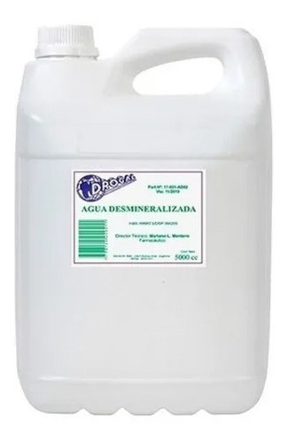 Agua Desmineralizada Medicinal Drogal X 5000 Ml