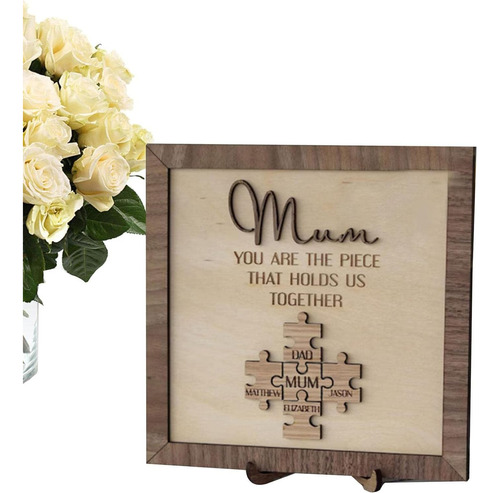 Mother's Day Wooden Sign - Engraved Quotes Hollow Out