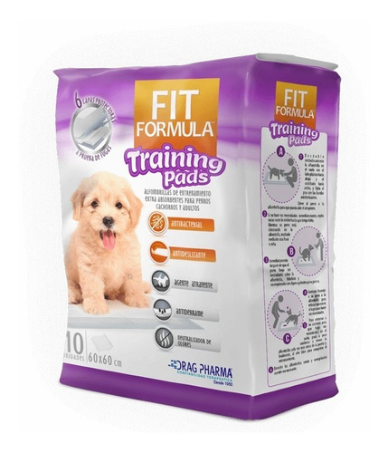 Sabanillas Entrenamiento Perros  Fit Formula 60x60cm 10 Unid