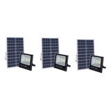 Pack 3 Foco Reflector Panel Solar Interior Exterior 50w