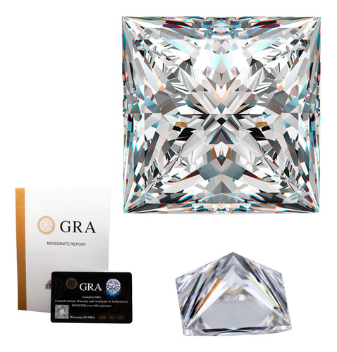 Gema Moissanite Cuadro 5.5mm (1 Ct) Color D C/certificado