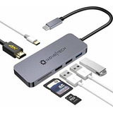 Adaptador Multipuerto Usb C A Hdmi Hub Nov8tech 7-en-1 Dongl