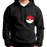 Sudadera De Pokemon Picachu ,unisex Tipo Canguro Color Negro