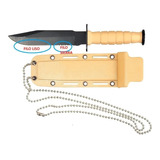 Cuchillo Tactico De Cuello Funda Abs Defensa Preppers Caza