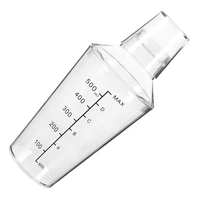 Coctelera Transparente 500ml Shaker Bar Con Medidas Precisas Tapa Jigger | MercadoLibre