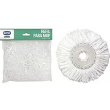 Refil Esfregão Mop Giratório Limpeza Pratica Base Ø13cm Mor