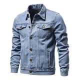 Chaqueta Tipo Cárdigan De Jean Entallada For Hombre