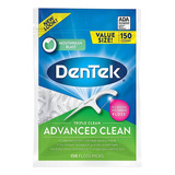 Dentek Palhetas De Fio Dental Triple Clean Fresh Mint 150 Un