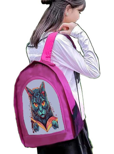 Mochila Escolar Urbana Felino Gatitos Gatos Diseño 103