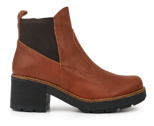 Bota Mujer Cuero Botineta Briganti Borcego Zapato Moda Taku