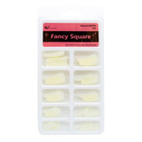 Fancy Square Tips Blanco Uñas Esculpidas Caja X 100 U36