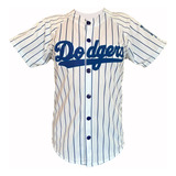 Camiseta Jersey Beisbol Dodgers Los Angeles Rayada Bordada
