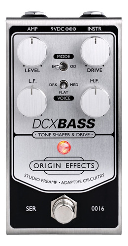 Pedal Origin Effects Dcx Bass Tone Shaper & Drive Made In Uk